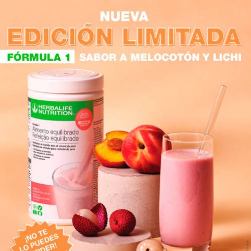 Batido Fórmula 1 de Melocotón y Lichi (550gr. unidad)