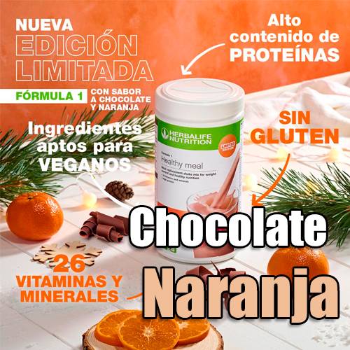 Batido Herbalife chocolate y naranja