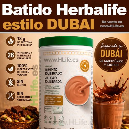 Batido Herbalife Chocolate Estilo Dubái 500 g | Fórmula 1