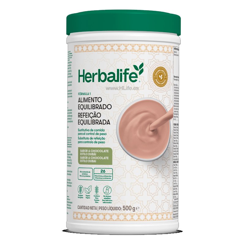 Batido Herbalife Chocolate Estilo Dubái 500 g | Fórmula 1