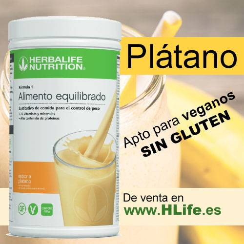 BATIDO Fórmula 1 PLÁTANO (550 gr.) sin gluten