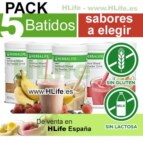 Pack 5 Batidos Herbalife (550gr. unidad)