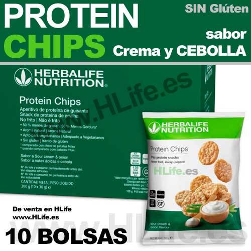 Protein Chips Herbalife sabor Crema y Cebolla