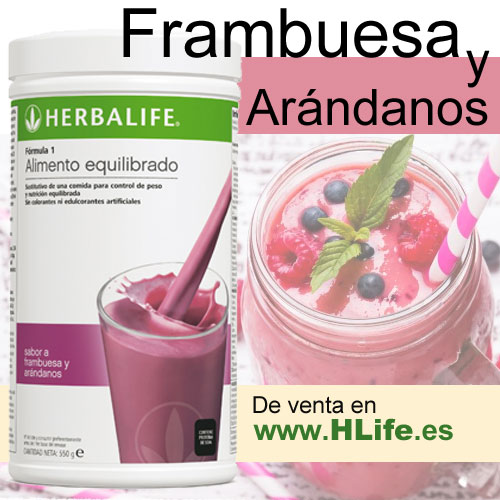 Batido Herbalife sabor Frambuesa y Arándanos